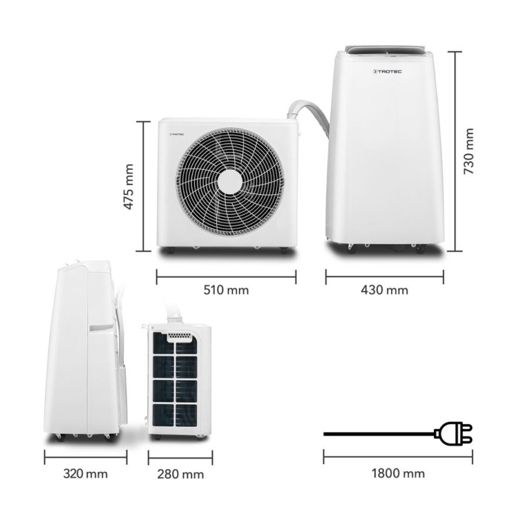 PAC-S 3510 SH WiFi siirrettävä split-ilmastointilaite