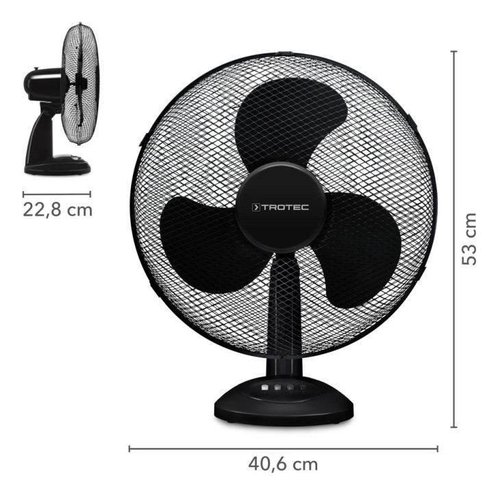 TVE 18 pöytätuuletin 90° oskilloinnilla, 50 W