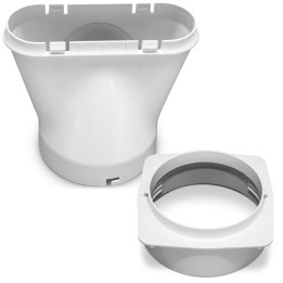 Poistoletkuadapteri siirrettäville ilmastointilaitteille 142 mm