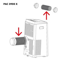 PAC 2100 X 2300 X 3900 X 3500 SH ilmastointilaitteiden poistoilmaletku