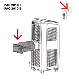 Liitäntäletkun ikkuna adapteri PAC 2010 E PAC 2610 E