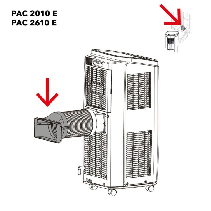 Liitäntäletkun ikkuna adapteri PAC 2010 E PAC 2610 E