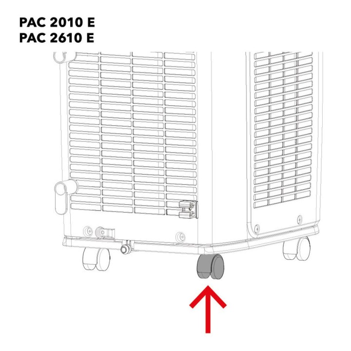 Varapyörä PAC 2010 E ja PAC 2610 E ilmastointilaitteille