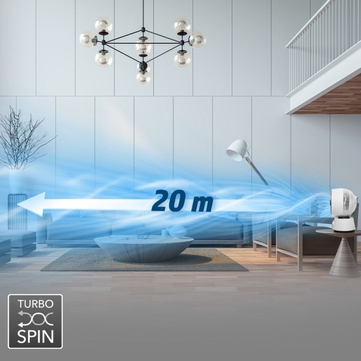 TVE 100 360° -turbopöytätuuletin kaukosäätimellä