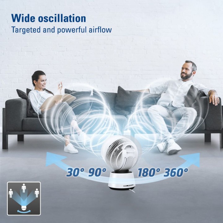 TVE 100 360° -turbopöytätuuletin kaukosäätimellä