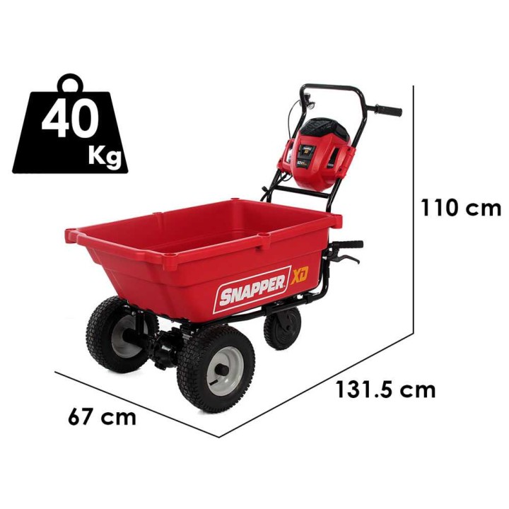 Snapper ESXDUC82 akkukäyttöinen kottikärry, 300 W, 82 V, 100 kg