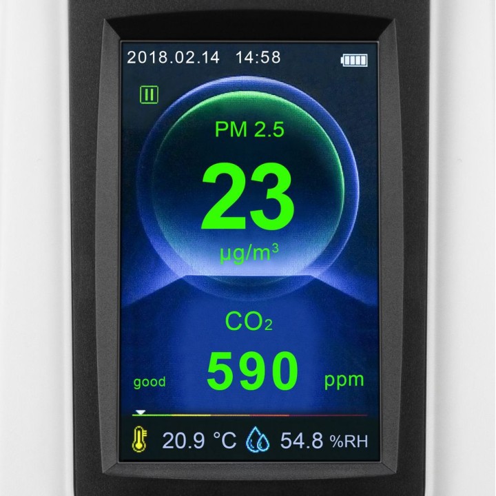 BQ30 CO2-ilmanlaatumittari ja hiukkasmittari