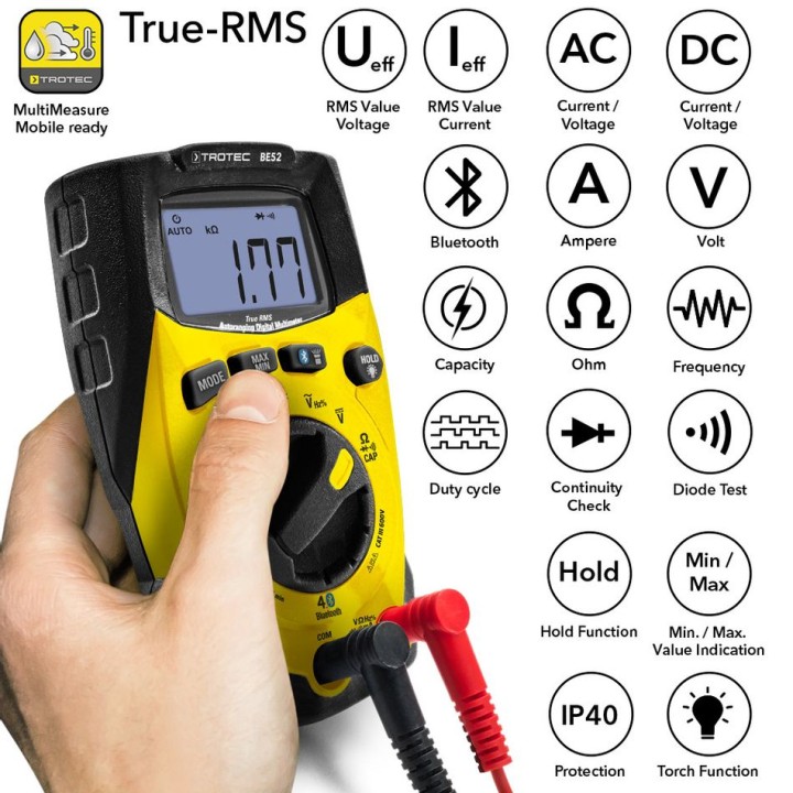 BE52 digitaalinen True-RMS-yleismittari