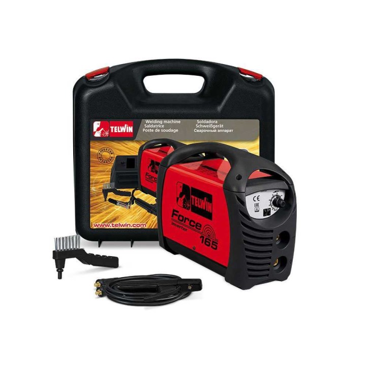 Telwin Force 165 MMA-invertterihitsauslaite, 10–150 A, 230 V, salkku