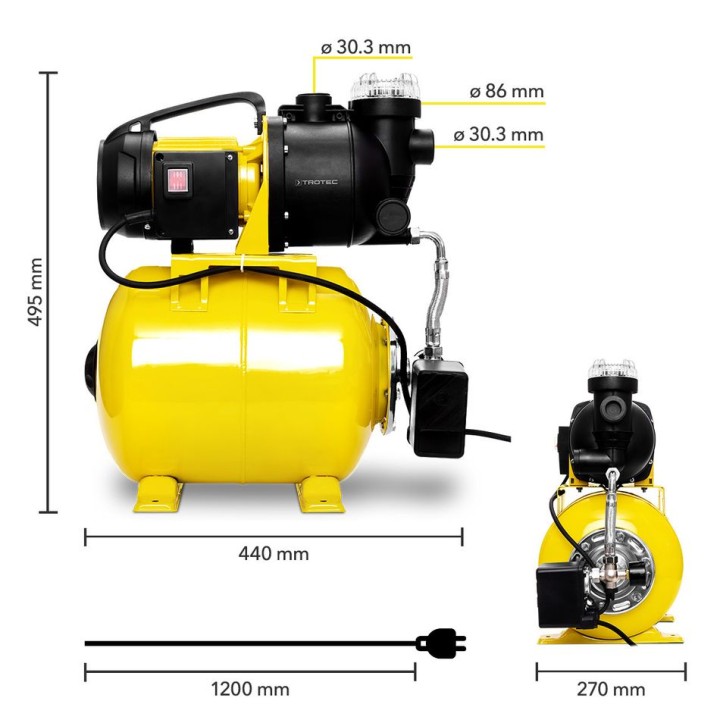 TGP 1025 EF painevesiautomaatti suodattimella