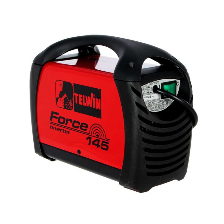 Telwin Force 145 MMA-hitsausinvertteri, 10–130 A, TIGER-kypärämaski