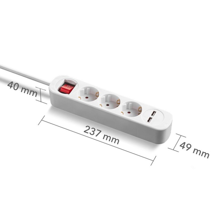 PVH3-pistorasialusta kahdella USB-latausliitännällä