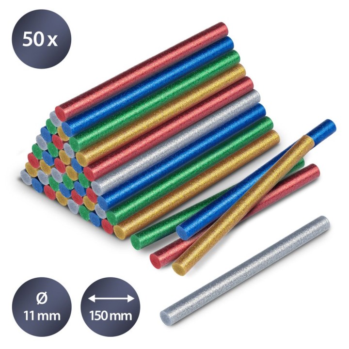 Glitterkuumaliimapuikkosetti 50 kpl 11 mm