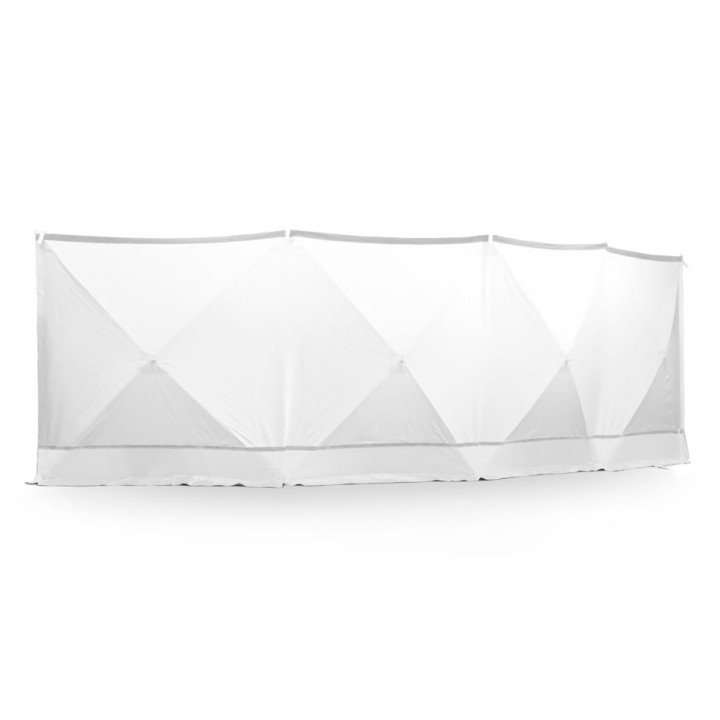 VarioScreen-näkösuojaseinä 4 × 180 × 180 cm, keskeltä jaettava, valkoinen