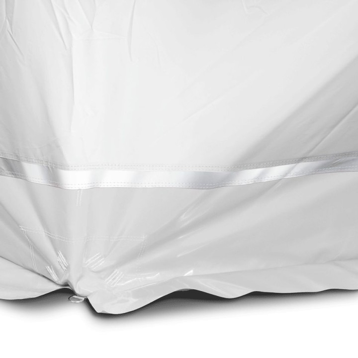VarioScreen-näkösuojaseinä 4 × 180 × 180 cm, keskeltä jaettava, valkoinen