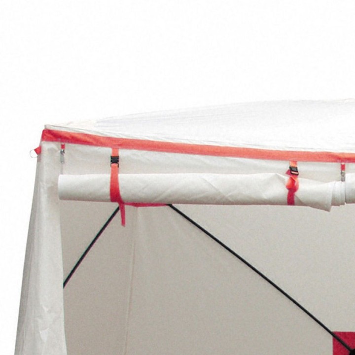Työskentelyteltta 350 KE 350 × 350 × 215 cm, punainen