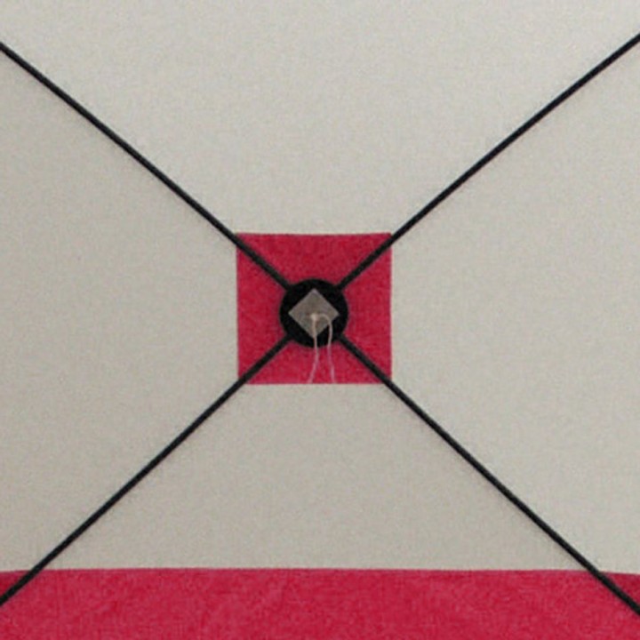 Työskentelyteltta 350 KE 350 × 350 × 215 cm, punainen