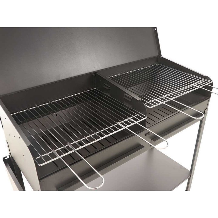 Mille Vanessa 2G hiiligrilli, 2 ritilää, 47,5 × 37 cm, kansi, 3 515 cm²