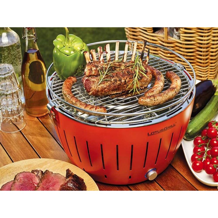 LotusGrill LG G34 U OR kannettava hiiligrilli, oranssi, 35 cm
