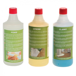 3 puhdistusaineen setti sisä- ja ulkotiloihin, 3 × 1 l