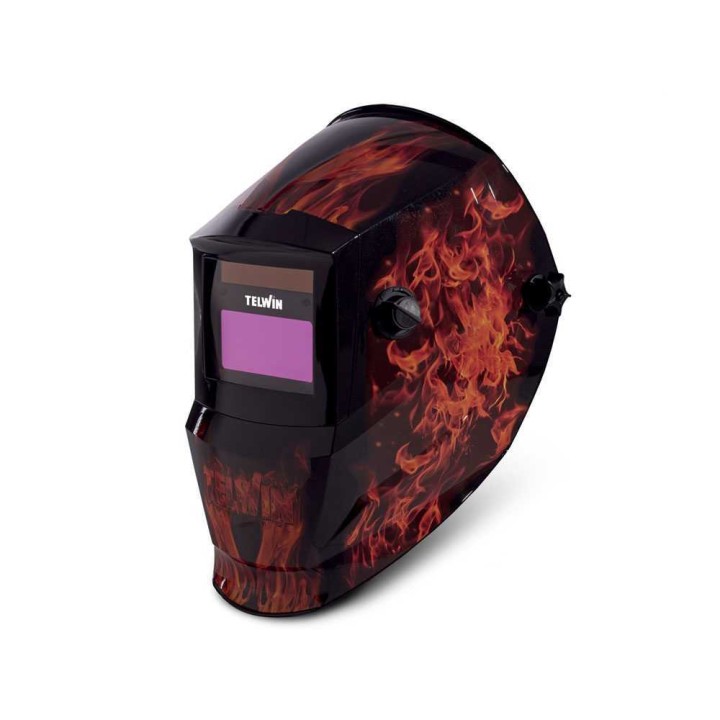 Telwin Stream Flame automaattinen hitsauskypärä, MMA, TIG ja MIG-MAG