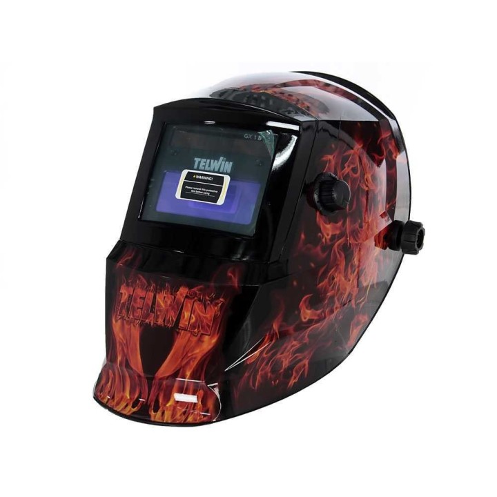 Telwin Stream Flame automaattinen hitsauskypärä, MMA, TIG ja MIG-MAG