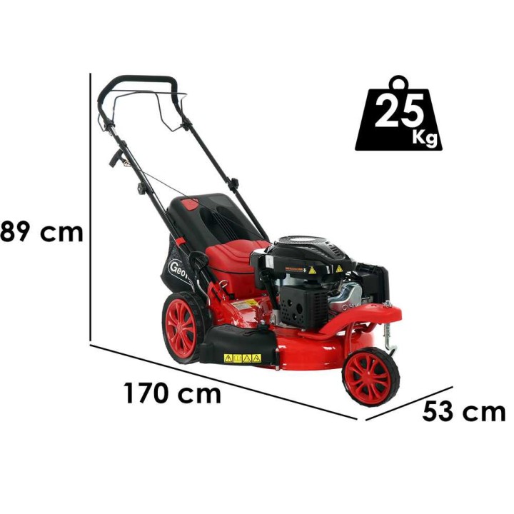 GeoTech Pro S47-3 BMSWG itsevetävä ruohonleikkuri, 159 cm³, 45 cm, 4 in 1