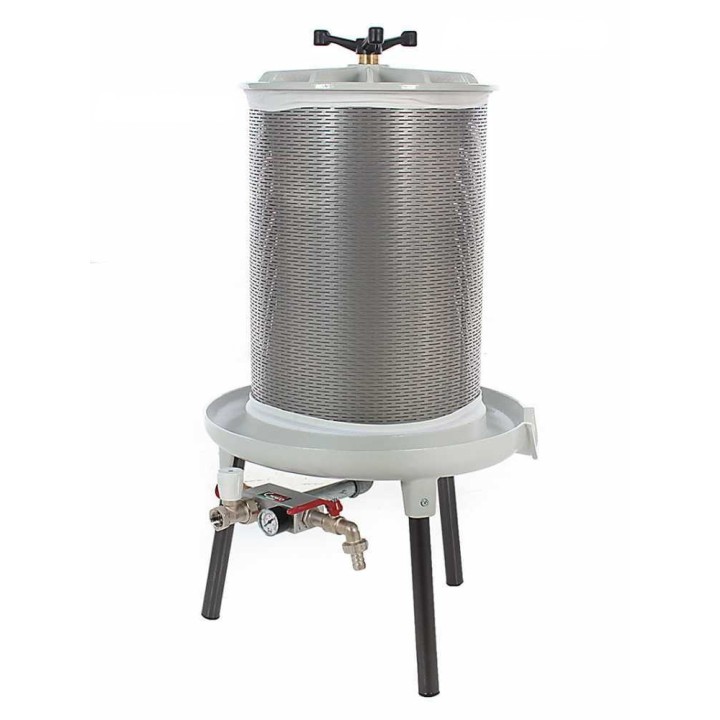 PEW20 hydraulinen hedelmäpuristin, 20 l, ruostumaton teräs