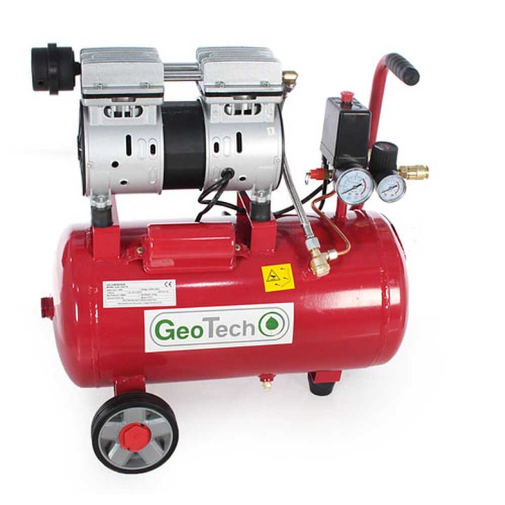 GeoTech S AC 24 8 10 hiljainen öljytön kompressori 24 l 1 HP 8 bar