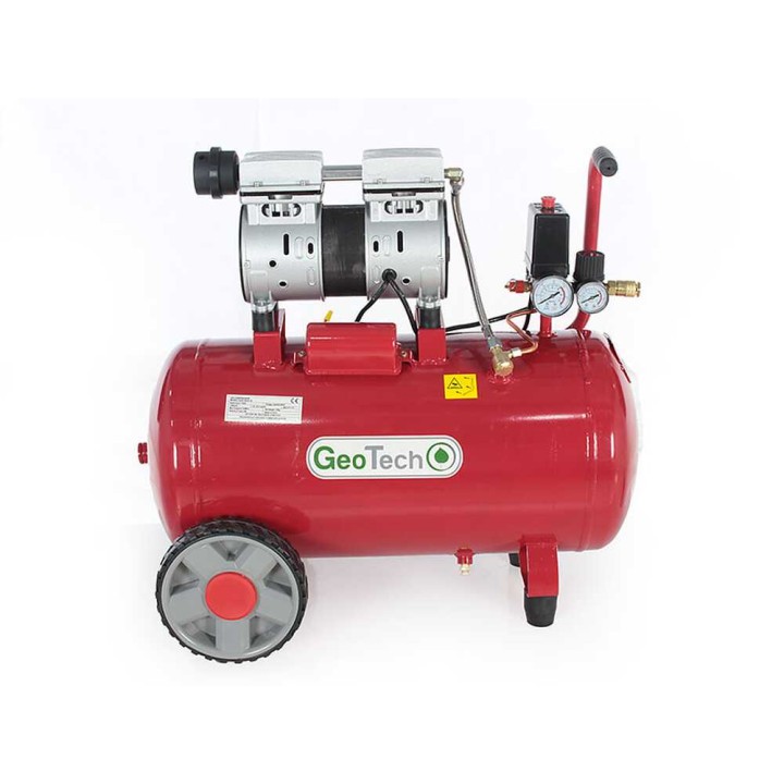 GeoTech S-AC 50.8.10 öljytön kompressori, 50 l, 1 HP, 8 bar