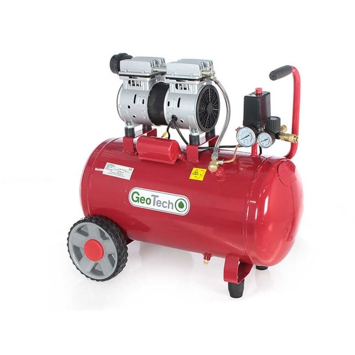 GeoTech S-AC 50.8.10 öljytön kompressori, 50 l, 1 HP, 8 bar