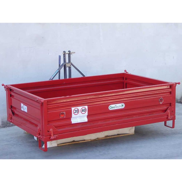 GeoTech TRP 180 traktorin kuljetuslava, 700 kg, 180 cm, manuaalinen kippaus
