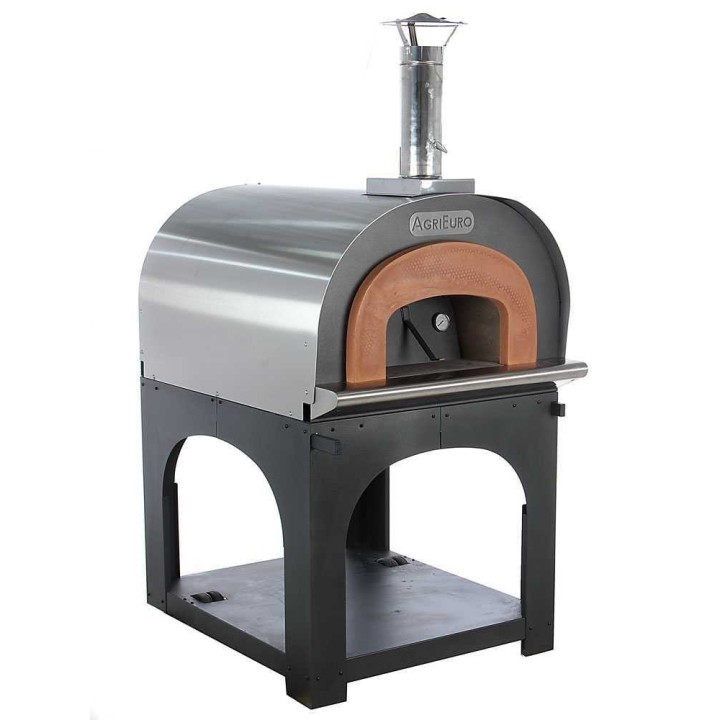 Cibus INOX 800 puulämmitteinen ulkouuni, 5 pizzaa, Ø 80 cm