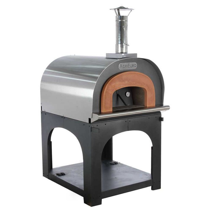 Cibus INOX 800 puulämmitteinen ulkouuni, 5 pizzaa, Ø 80 cm