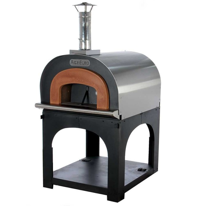 Cibus INOX 800 puulämmitteinen ulkouuni, 5 pizzaa, Ø 80 cm