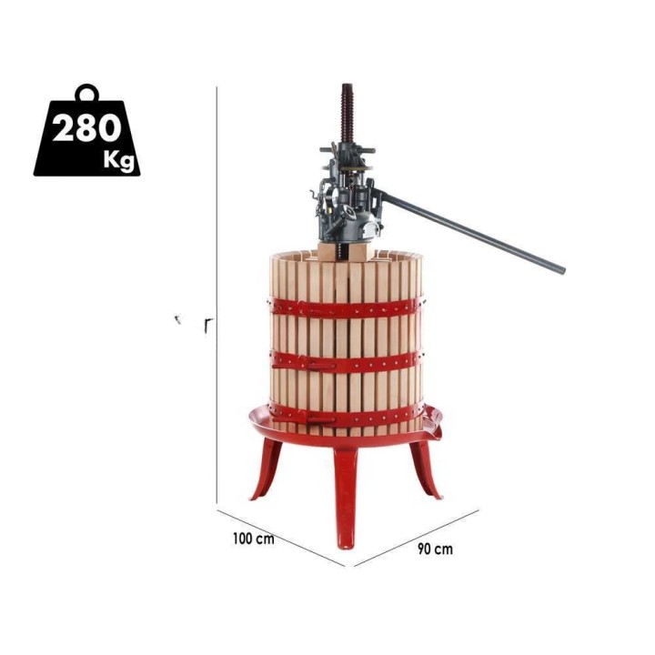 Baesso Torchio 60 hydraulinen rypälepuristin, 210 l, 400 bar