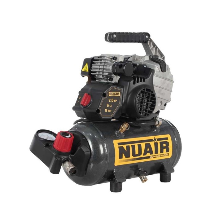 Nuair FU 227/8/6E sähkökompressori, 2 HP, 6 l, 8 bar, 230 V