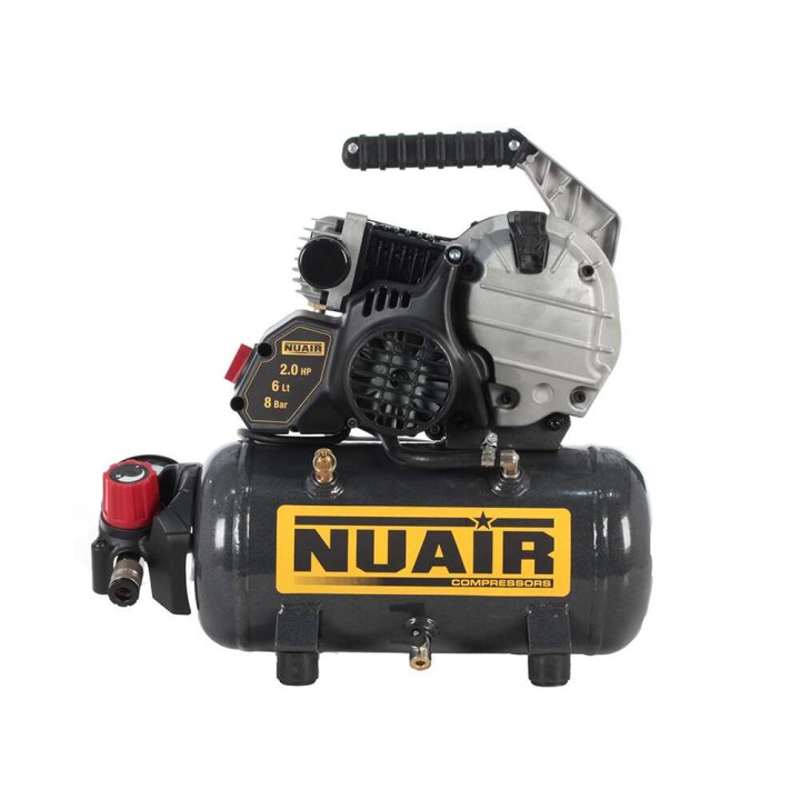 Nuair FU 227/8/6E sähkökompressori, 2 HP, 6 l, 8 bar, 230 V