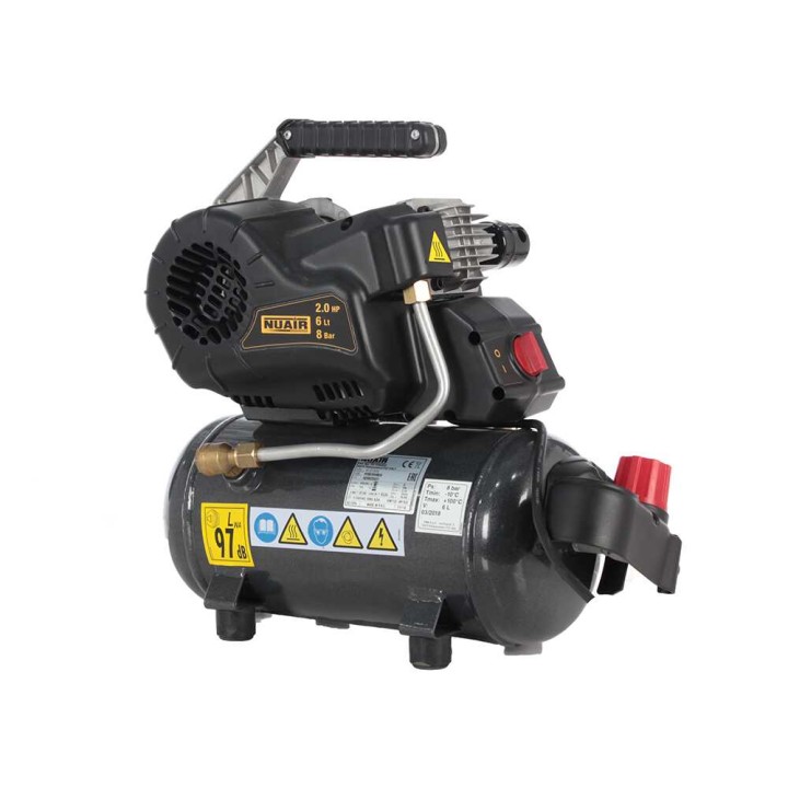 Nuair FU 227/8/6E sähkökompressori, 2 HP, 6 l, 8 bar, 230 V