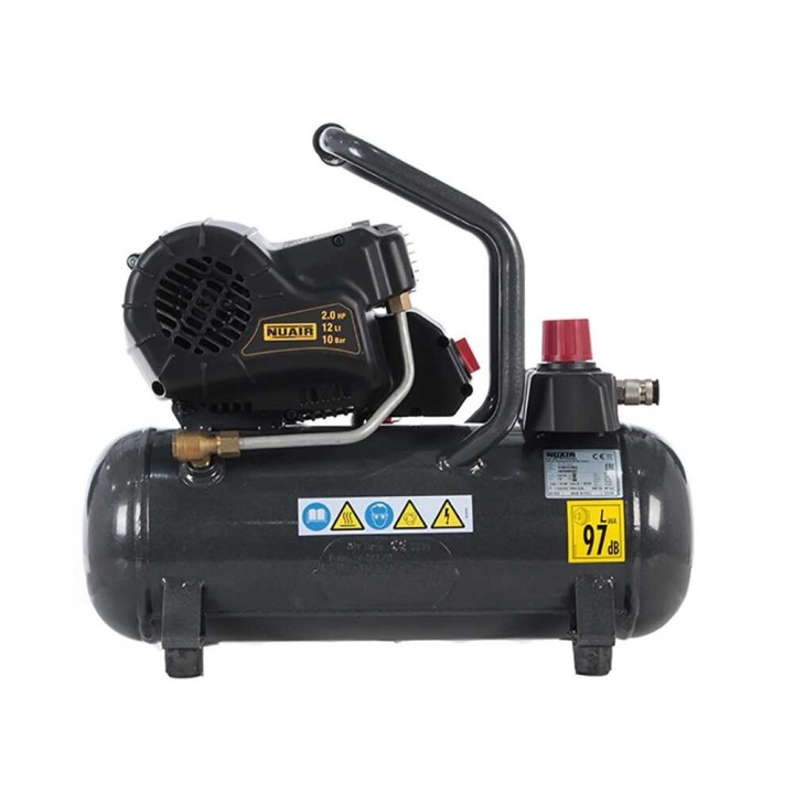 Nuair FU 227/10/12 sähkökompressori, 2 HP, 12 l, 10 bar, 230 V