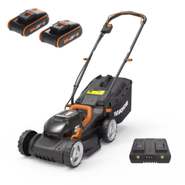 Worx WG779E akkuruohonleikkuri 40 V 34 cm 2 akkua 2 5 Ah
