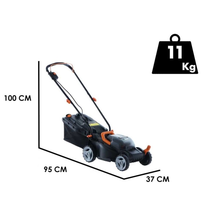 Worx WG779E akkuruohonleikkuri, 40 V, 34 cm, 2 akkua 2,5 Ah