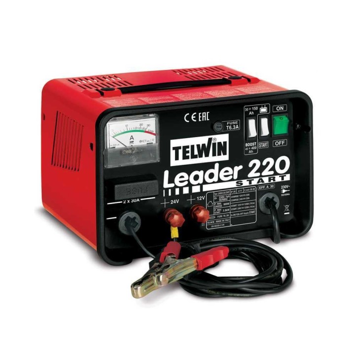 Telwin Leader 220 akkulaturi ja käynnistyslaite, 12–24 V, 30–400 Ah