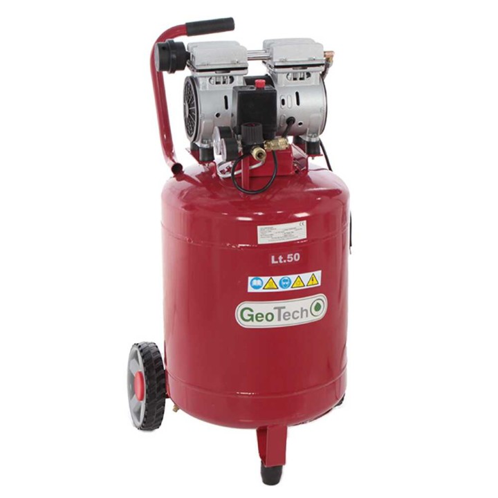 GeoTech S AC50V 8 10 öljytön pystymallinen kompressori 1 HP 50 l 8 bar
