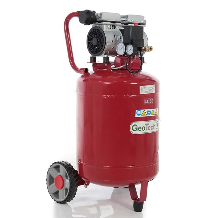 GeoTech S-AC50V-8-10 öljytön pystymallinen kompressori, 1 HP, 50 l, 8 bar