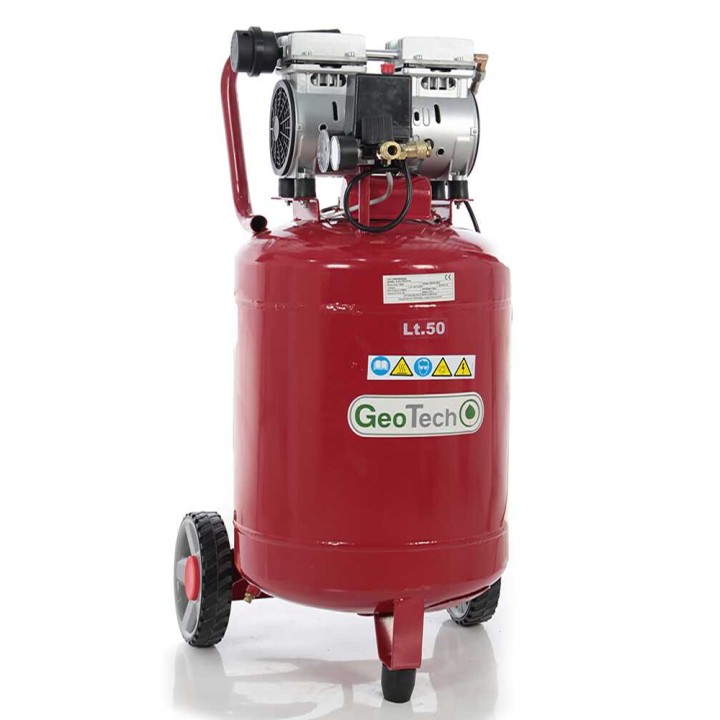 GeoTech S-AC50V-8-10 öljytön pystymallinen kompressori, 1 HP, 50 l, 8 bar