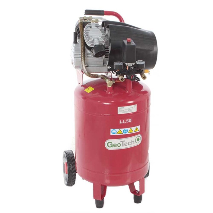 GeoTech AC50V 10 30VC pystyasentoinen kompressori 3 HP 50 l 10 bar