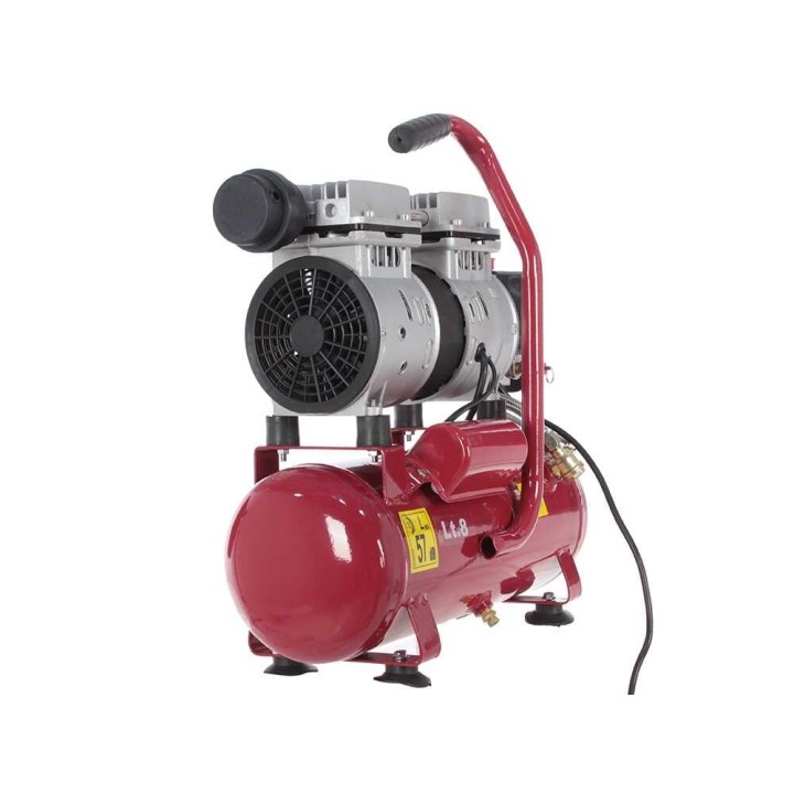 GeoTech S-AC-9-8-07 hiljainen öljytön kompressori, 0,7 HP, 8 l, 8 bar