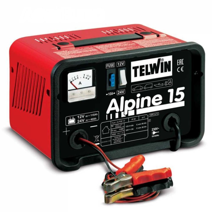 Telwin Alpine 15 akkulaturi WET ja lyijyakuille 12 24 V 110 W