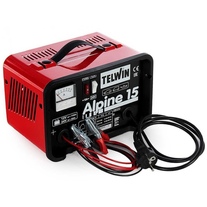 Telwin Alpine 15 akkulaturi WET- ja lyijyakuille, 12/24 V, 110 W